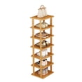 thumbnail image 2 of Lorelo 5/7/8 Tiers Vertical Shoe Rack, Wood Narrow Shoe Rack, Small Shoe Organizer, Space Saving Corner Shoe Shelf, Tall Shoe Tower, Free Standing Shoe Rack for Entryway, Closet, No-Tool Need, 2 of 7