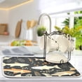 thumbnail image 5 of Fish Leaves Yellow Dish Drying Mat Dish Drainer Rack Mats Water Absorbent Non-Slip Easy Clean Heat Resistant for Kitchen Counter, 5 of 8