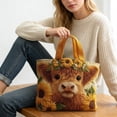 thumbnail image 4 of Quilted Reversible Large Multicolor Tote Handbag Shoulder Purse Pocket Travel, 4 of 6