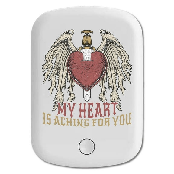 DistinctInk Magnetic Battery Pack, 5000 mAh Wireless Portable Charger with USB-C Cable, Compatible with MagSafe iPhone 14 / 13 / 12 Series - Me Heart Aching For You