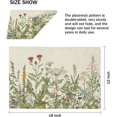 thumbnail image 3 of Wildflower Herbs Plant Placemats Set of 4, 12x18 Inch Seasonal Farmhouse Wildflower Summer Table Mats for Party Kitchen Dining Decoration, 3 of 6