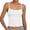 White, variant on Nestiefly Women's Built-in Bra Tank Tops Adjustable Spaghetti Strap Camisoles Stretch Summer Y2K Going Out Crop Tops Khaki L