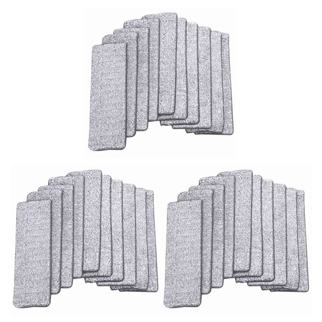 30PCS Almohadillas de Trapeador de Microfibra Casa Cocina Limpieza de Pisos Trapeador Plano Paño L