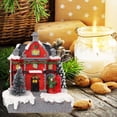 thumbnail image 1 of Mini Muñeca de Navidad Iluminación Carpetas Decoraciones Resina Visualización Animatada Historia Snow Village Set Decoración Decoración con vestido verde niño Macarena Casa de miniatures, 1 of 8