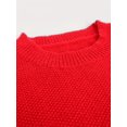 thumbnail image 4 of Cozy Women Crew Neck Pullover Sweater - Soft Knit Long Sleeve Solid Color Wardrobe, 4 of 12