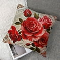 thumbnail image 7 of Rose by Ismot Esha Cushion Cover Vintage Pink Red Roses Square Decorative Throw Pillow Covers All Seasons Outdoor Cushion Covers, 7 of 7