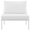 thumbnail image 3 of Modway Harmony Armless Outdoor Patio Aluminum Chair in White White, 3 of 3