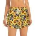 thumbnail image 2 of Fotbe Sunflowers Vintage Womens High Waist Running Shorts Athletic Workout Quick Dry Shorts for Women with Pockets Gym Yoga Summer Shorts-X-Large, 2 of 9