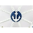 thumbnail image 6 of Nagina International Nautical Decorative White Blue Premium Ship Wheel With Accentuated Rope | Pirate's Wall Decor | Sea Gift (18 Inches), 6 of 6