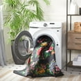 thumbnail image 3 of SAFAVIEH Journey Marvyn Floral Machine Washable Area Rug, Charcoal/Green, 7'9" x 10', 3 of 9