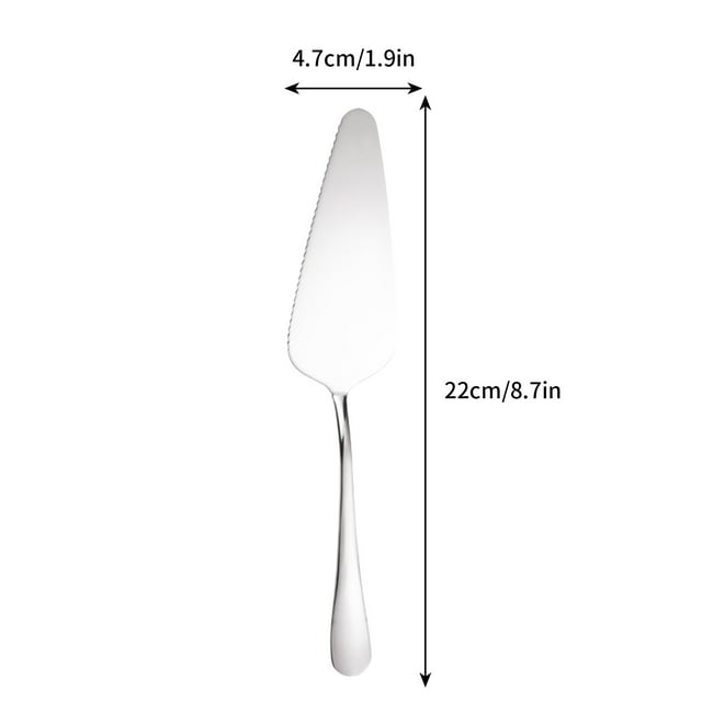 Dvruxg Stainless Steel Cake Server Multi-Purpose Pizza Spatula Serrated Edge Elegant Baking Tool