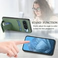thumbnail image 2 of for Google Pixel 7 Back Case, Luxury Ultra Slim Carbon Fiber Card Slot with Kickstand Shockproof Protective, Support Car Magnetic Mount Case Cover for Google Pixel 7, Green, 2 of 8