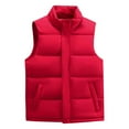 thumbnail image 2 of uublik Mens Puffer Vest Warm Quilted Sleeveless Outerwear for Work Casual Travel Red, 2 of 5