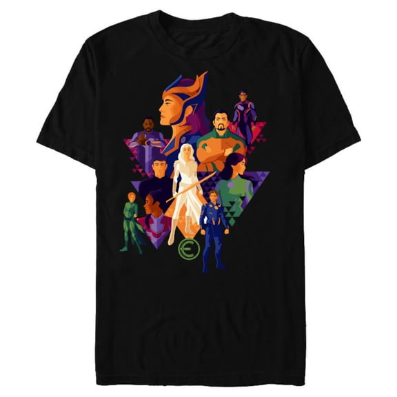 Marvel Eternals Team of Immortal Beings Bold Color - Short Sleeve Blended T-Shirt for Adults – Customized-Black