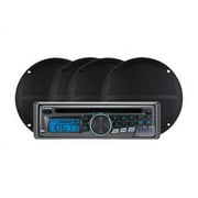 Dual CP254B - Marine - CD receiver - in-dash - Single-DIN - 25 Watts x 4 - with four 6.5" waterproof speakers