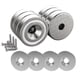 thumbnail image 1 of 6 Pieces Neodymium Magnets 10 Kg Strength 20 X 7 Mm With Hole And Capsule, Countersunk Pot Magnet With Screws And 6 Steel Cushions-a G20242881871, 1 of 5
