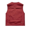 thumbnail image 4 of hopeusince Men's Lightweight Quick Dry Multi Pockets Zip-Up Vest Photographer Fishing Travel Vest Red XL, 4 of 4