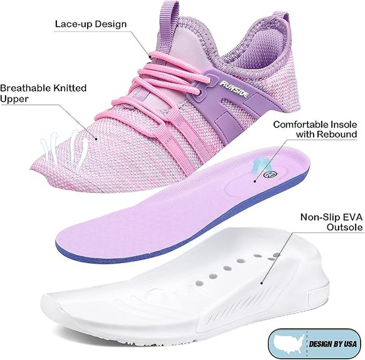 Kushyshoo Kids Sneakers Colorful Running Tennis Athletic Shoes for Girls Size 13 (Little Kid)