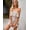 Beige, variant on Women's Bohemian Print Strapless Tube Top Romper, Ruffle Smocked Waist Summer Short Jumpsuit