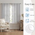 thumbnail image 5 of Grey Stripe Sheer Curtains 72 Inch Length 2 Panels Set, Modern Minimalist Geometric Striped Voile Window Treatment Rod Pocket Curtains Sheers Drapes for Bedroom/Living Room/Kitchen 52"x72"x2, 5 of 8