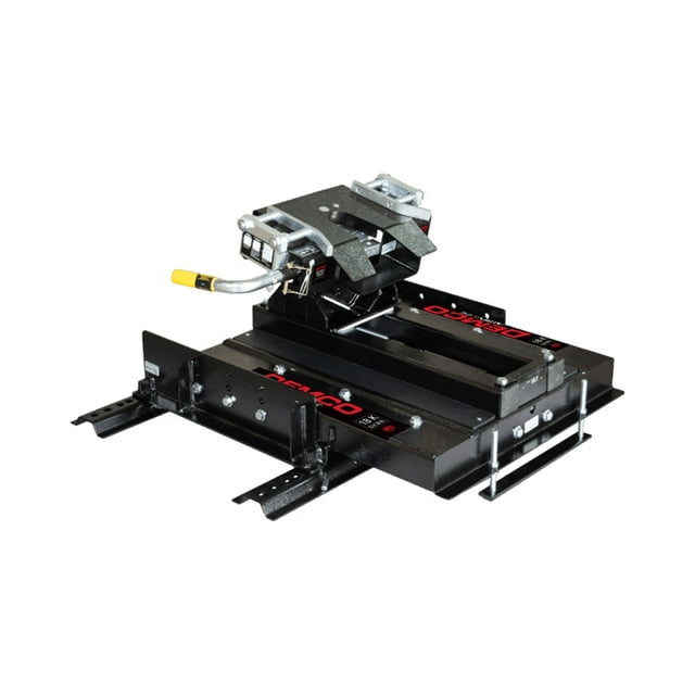 Demco RV Fifth Wheel Trailer Hitch 8550023 Premier Series; In-Bed Mount; With Head/Head Support/Handle Kit; 18000 Pound Weight Carrying Capacity; Slider With 14 Inch Travel