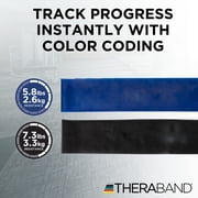 THERABAND Resistance Band Set, 5 ft, Advanced, Blue/Black, 2 Pack, Strength Training