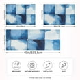 thumbnail image 2 of Yayeee Pillowcase Standard Size Set of 2 Satin Wrinkle Resistant Pillow Case, Blue Pattern, 2 of 7