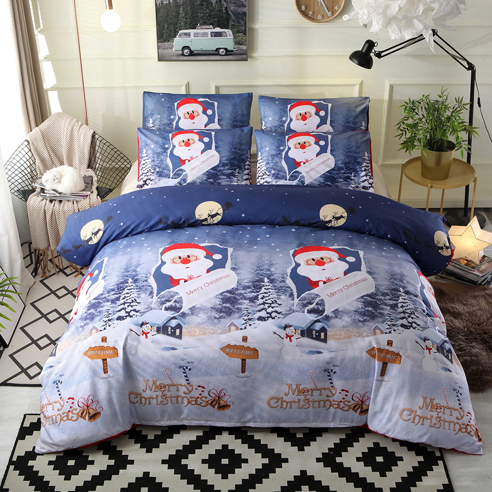 Rapport Home Naughty Elves Single Duvet Cover Children's Christmas Bedding Set Festive Red Cotton