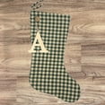 thumbnail image 6 of Timber Green 5 Quilted Christmas Stocking with Personalized Letter Charm by Marilee Home, 6 of 7