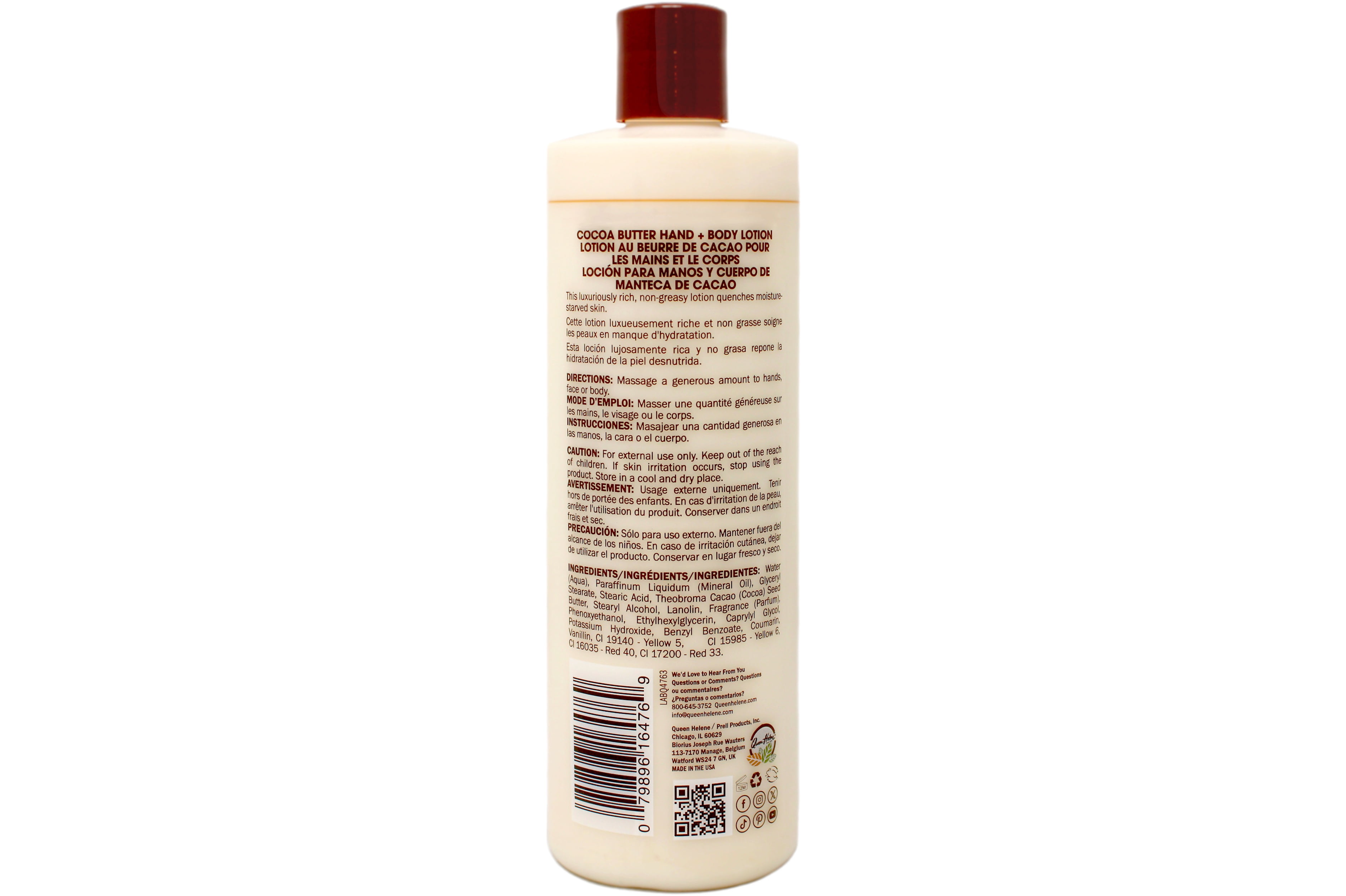3 Pack QUEEN HELENE Cocoa Butter Hand & Body Lotion 16 Ounce each