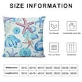 thumbnail image 6 of COMIO  Nautical Coastal Coral Pillow Covers  Set of 2, Light Blue Throw Pillow Covers Seashell Starfish Pillow Covers  Square Cushion Covers for Couch Home Sofa Bedroom Living Room White, 6 of 6