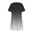 thumbnail image 4 of JTZGDY Dresses for Women Casual Tie Dye Gradient Color Block Print Summer Short Sleeve Round Neck Graphic Tshirt Dress Loose Flowy Beach Vacation Sundress Black M, 4 of 6