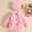 Pink, variant on Kids Girl Pink Wool Polyester Blend Coat & Beret Hat Set - Warm Breathable Winter Outerwear with Peter Pan Collar, 6 Months-3 Years,Size 1-2T