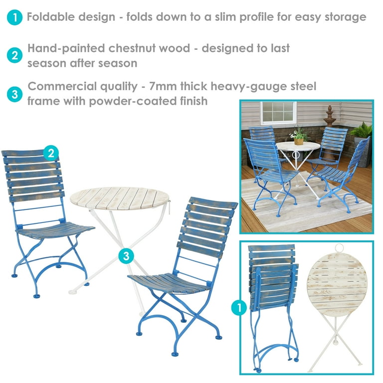 Shabby chic bistro table and chairs hot sale
