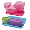 thumbnail image 3 of Rubbermaid 1866736 LunchBlox Kids Flat Lunch Box Container Set, Assorted Colors, 3 of 5
