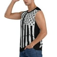 thumbnail image 3 of Lsque Submarine Vintage Flag Print Men's Cotton Blend Sleeveless Muscle Shirts (S-3XL)- Moisture Wicking, Odor Protection, UPF 30+,XX-Large, 3 of 8