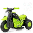 thumbnail image 1 of OLAKIDS Kids Motorcycle, 6V Electric Ride On Car with Automatic Bubble Function, Foot Pedal, Headlight, Music, 3 Anti-Skip Wheels Vehicle for Children, Toddler Ages 3+ (Green), 1 of 9