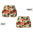 thumbnail image 5 of Haiem Colorful Hawaii Palms No Front Seam Biker Shorts for Women Yoga Workout Gym Bike Shorts with Tummy Control Moisture-Wicking-XX-Large, 5 of 9