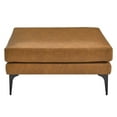 thumbnail image 2 of Modway Evermore Modern Style Vegan Leather and Metal Ottoman in Tan, 2 of 5
