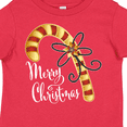 thumbnail image 4 of Inktastic Merry Christmas Red and Gold Candy Cane Boys or Girls Toddler T-Shirt, 4 of 5