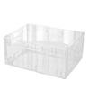 weibbin Foldable Storage Baskets For Organizing Pantry Organizer Bins Kitchen Laundry Garage Refrigerator Bathroom Countertop Organizer Clear