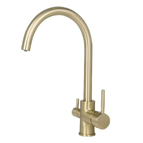 AOQIANLAN Luxury Gold Kitchen Faucet: 360° Rotatable Dual Temperature Control & Easy