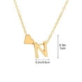 thumbnail image 3 of Heart 26 English Letter Pendant Necklace Heart Short Collarbone Chain, Xinsrenus Under $5! Heart 26 English Letter Pendant, 3 of 5