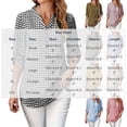 thumbnail image 3 of Turilly Women's Gingham Plaid Button-Up Shirt, V-Neck 3/4 Sleeve Tunic Top with Roll Up Tab Sleeves Casual Spring Blouse, 3 of 6