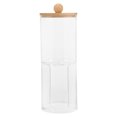 thumbnail image 1 of Clear Cotton Swab Jar Desktop Swab Container Household Cotton Puff Storage Holder, 1 of 8