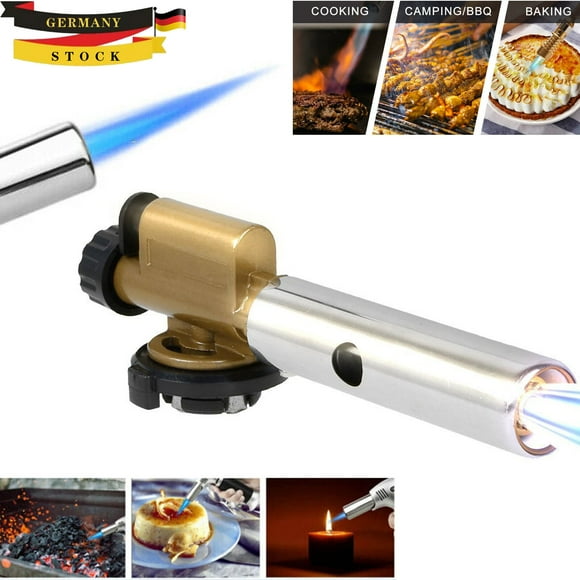Soldering torch Bunsen burner blowtorch butane gas burner attachment with piezo ignition DE
