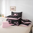 thumbnail image 6 of Erosebridal Girl Personalized Bowtie Gifts 7-Piece Bedding Comforter Set,Initial Letter Theme Alphabet S King Bedding Sets For Kids,Pink Reversible, 6 of 7