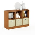 thumbnail image 4 of Pemberly Row Engineered Wood 3x2 Bookcase Storage w/Bins in Light Cherry/Ivory, 4 of 6