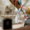 thumbnail image 3 of 2pcsY2K Embedded five-pointed Star Round Bead chain diy Necklace Earring Accessories Mobile phone chain Beaded - red, 3 of 5
