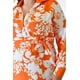 thumbnail image 4 of Vestido sublimado Roman Fashion /Tallas Extras, 4307 (Naranja flor) naranja 36, 4 of 6